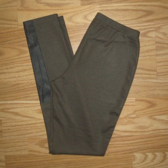 labworks Olive Green Elastic Waist Leggings - Picture 1 of 5